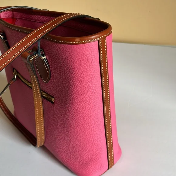 RARE Dooney & Bourke Pink Leather, Richmond Shopper - Picture 4 of 14